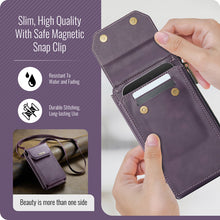 画像をギャラリービューアに読み込む, Casekis Crossbody RFID Zipper Phone Bag Purple
