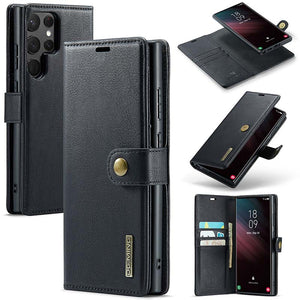 Casekis Detachable Leather Wallet Phone Case Black