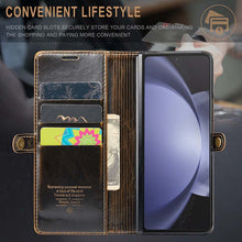 Muat gambar ke penampil Galeri, Casekis Luxury Flip Leather Card Slots Phone Case for Galaxy Z Fold 5 5G
