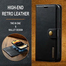 Load image into Gallery viewer, Casekis Detachable Leather Wallet Phone Case Black
