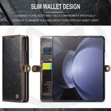 Muat gambar ke penampil Galeri, Casekis Luxury Flip Leather Card Slots Phone Case for Galaxy Z Fold 5 5G
