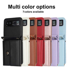 Load image into Gallery viewer, Casekis Moto Razr 40 Cardholder Crossbody Leather Phone Case Rose Gold
