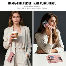 Charger l'image dans la galerie, Casekis Wrist Strap Zipper Wallet Phone Case Pink
