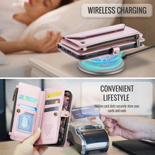 Load image into Gallery viewer, Casekis Cardholer Zipper Wallet Crossbody Phone Case Pink
