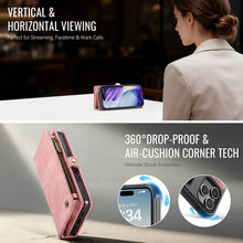 Charger l'image dans la galerie, Casekis Wrist Strap Zipper Wallet Phone Case Pink
