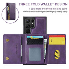 Cargar imagen en el visor de la galería, Casekis RFID Magnetic Detachable Leather Wallet Phone Case Purple
