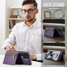 Cargar imagen en el visor de la galería, Casekis RFID Magnetic Detachable Leather Wallet Phone Case Purple
