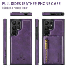 Cargar imagen en el visor de la galería, Casekis RFID Magnetic Detachable Leather Wallet Phone Case Purple
