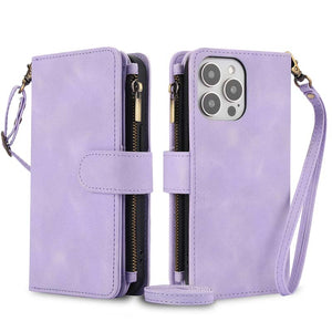 Casekis Crossbody 9 Card Holder Phone Case Purple