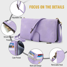 画像をギャラリービューアに読み込む, Casekis Crossbody 9 Card Holder Phone Case Purple
