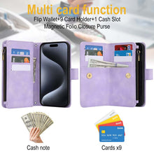 Muat gambar ke penampil Galeri, Casekis Crossbody 9 Card Holder Phone Case Purple
