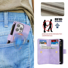 Cargar imagen en el visor de la galería, Casekis Crossbody 9 Card Holder Phone Case Purple
