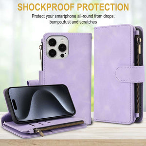 Casekis Crossbody 9 Card Holder Phone Case Purple