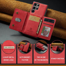 Load image into Gallery viewer, Casekis Magnetic Wallet Detachable Phone Case Red
