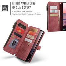 Load image into Gallery viewer, Casekis Leather Zipper Phone Case Red
