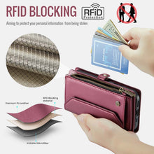 Load image into Gallery viewer, Casekis Cardholer Zipper Wallet Crossbody Phone Case Red
