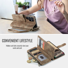 Charger l'image dans la galerie, Casekis Leather Zipper Phone Case Brown
