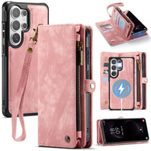 Load image into Gallery viewer, Casekis Wrist Strap Zipper Wallet Phone Case Pink
