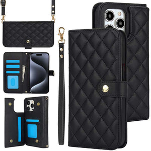 Casekis Crossbody RFID Wallet Phone Case Black