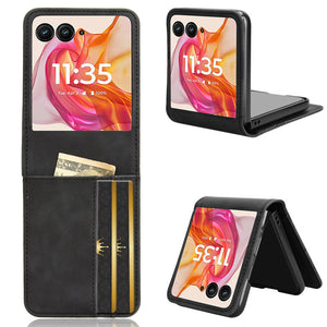 Casekis Folding Multi-card Leather Case for Moto Razr 50 Ultra