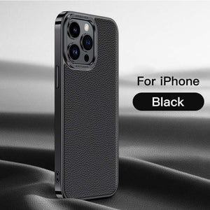 Casekis Genuine Leather Shockproof Phone Case