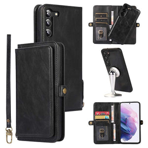 Casekis Magnetic Detachable 9 Cards Leather Phone Case for Galaxy S23