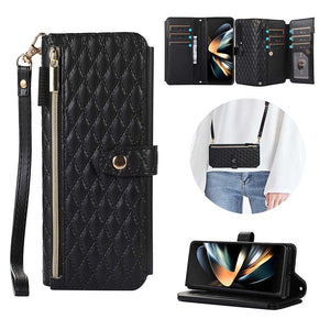 Casekis Crossbody Cardholder Phone Case For Galaxy Z Fold 4 Black