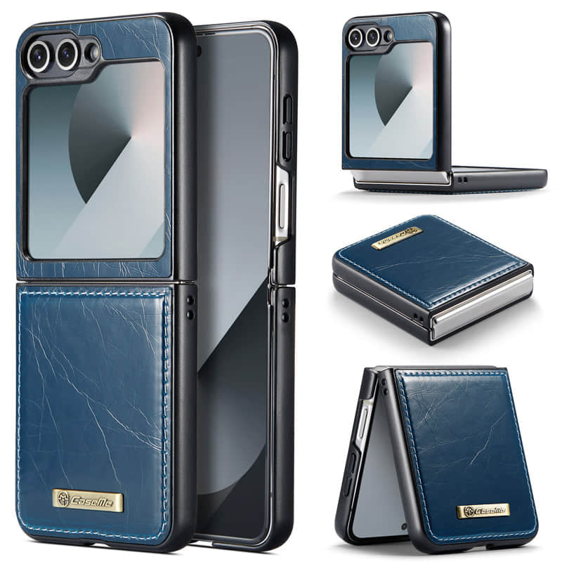 CASEKIS Galaxy Z Flip 6 5G Luxury Flip Leather Phone Case