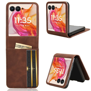 Casekis Folding Multi-card Leather Case for Moto Razr 50 Ultra