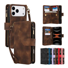 Lade das Bild in den Galerie-Viewer, Casekis Crossbody 9 Card Holder Phone Case Brown
