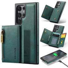 Muat gambar ke penampil Galeri, Casekis RFID Magnetic Detachable Leather Wallet Phone Case Green
