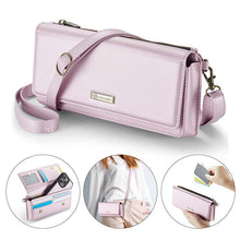 Load image into Gallery viewer, Casekis Multifunctional Leather Crossbody Phone Bag Pink
