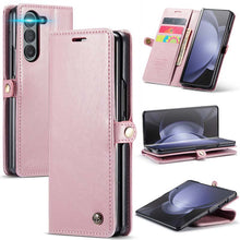 Muat gambar ke penampil Galeri, Casekis Luxury Flip Leather Card Slots Phone Case for Galaxy Z Fold 5 5G
