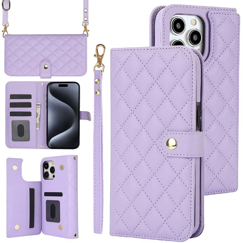 Casekis Crossbody RFID Wallet Phone Case Purple