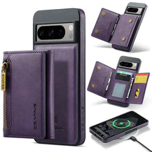 Muat gambar ke penampil Galeri, Casekis RFID Magnetic Detachable Leather Wallet Phone Case Purple
