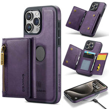 Cargar imagen en el visor de la galería, Casekis RFID Magnetic Detachable Leather Wallet Phone Case Purple
