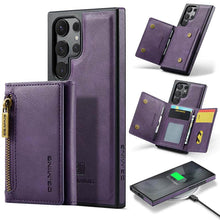 Cargar imagen en el visor de la galería, Casekis RFID Magnetic Detachable Leather Wallet Phone Case Purple
