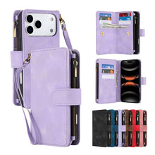 Lade das Bild in den Galerie-Viewer, Casekis Crossbody 9 Card Holder Phone Case Purple
