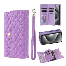 Cargar imagen en el visor de la galería, Casekis 7-Slot Foldable Crossbody Wallet Phone Case Purple
