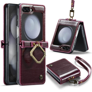 CASEKIS Leather Phone Case For Galaxy Z Flip 5 5G