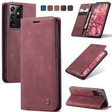 Load image into Gallery viewer, Casekis Carholder Retro Wallet Case For Galaxy S21 Ultra 5G
