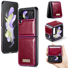 Muat gambar ke penampil Galeri, CASEKIS Galaxy Z Flip 4 5G Luxury Flip Leather Phone Case
