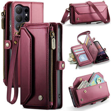 Load image into Gallery viewer, Casekis Cardholer Zipper Wallet Crossbody Phone Case Red
