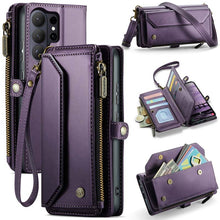 Load image into Gallery viewer, Casekis Cardholer Zipper Wallet Crossbody Phone Case Purple

