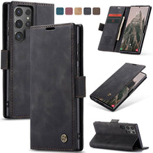 Lade das Bild in den Galerie-Viewer, Casekis Retro Wallet Case Black
