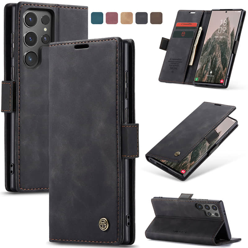 Casekis Retro Wallet Case Black