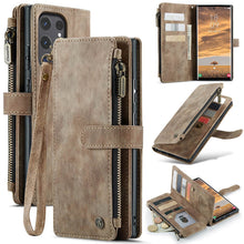 Cargar imagen en el visor de la galería, Casekis Leather Zipper Phone Case Brown
