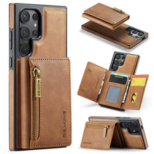 Cargar imagen en el visor de la galería, Casekis RFID Magnetic Detachable Leather Wallet Phone Case Brown
