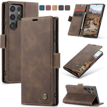 Lade das Bild in den Galerie-Viewer, Casekis Retro Wallet Case Coffee
