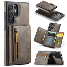 Cargar imagen en el visor de la galería, Casekis RFID Magnetic Detachable Leather Wallet Phone Case Coffee
